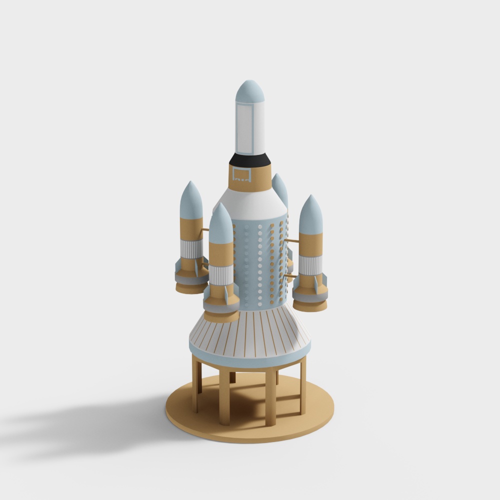 Launchpad Rocket 3D model