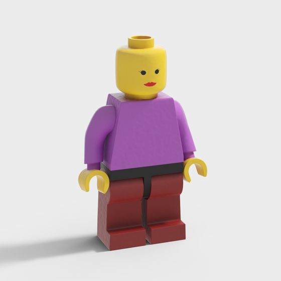 Whimsical LEGO Figurine 3D model