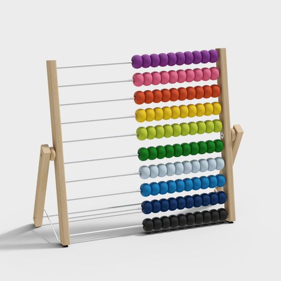 Colorful Rainbow Abacus 3D model