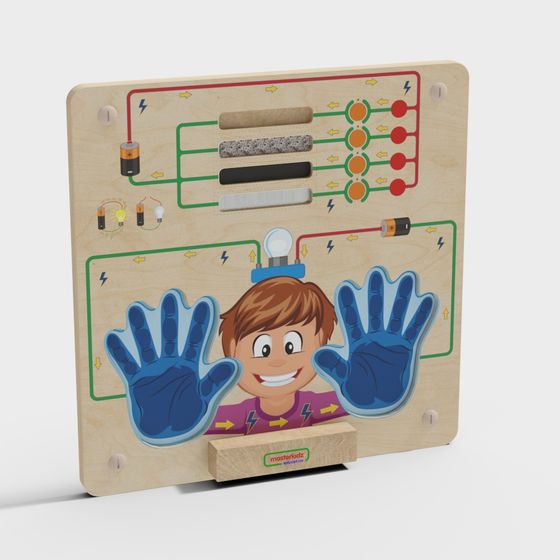 Interactive Electronic Experiment Board 3D model for Kids