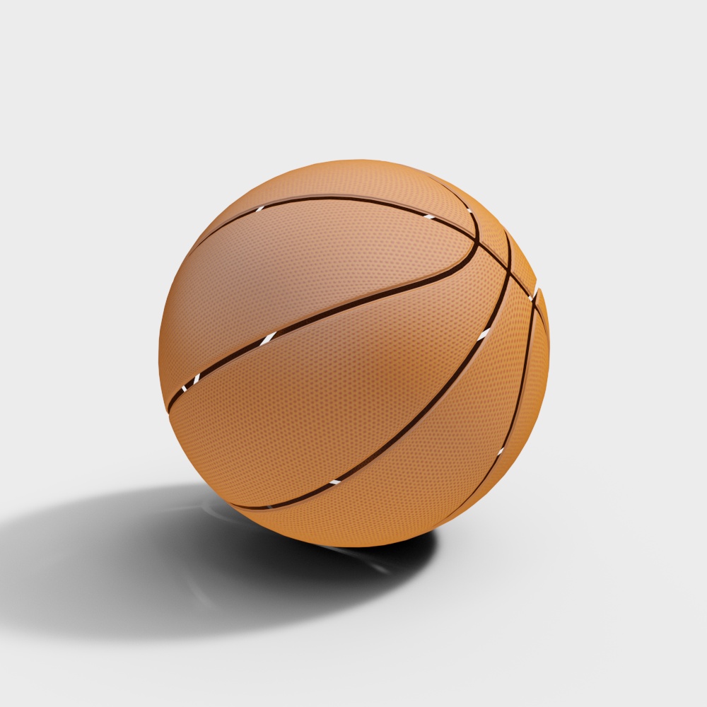 Realistic Low-Poly Basketball 3D model