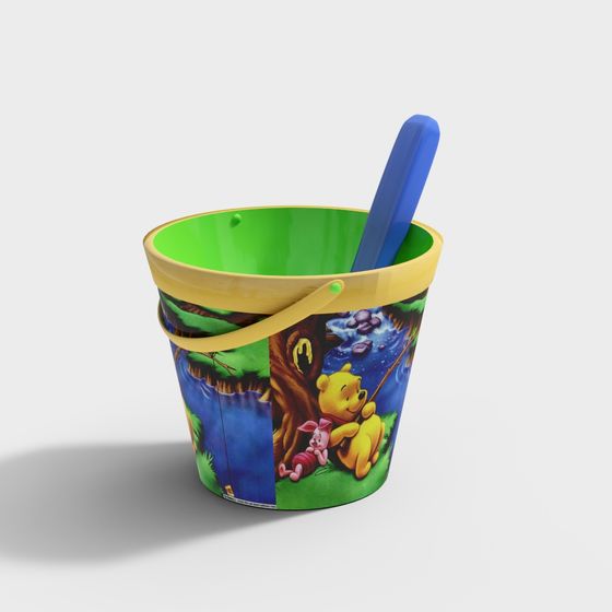 Charming Winnie the Pooh Hourglass Bucket 3D model for Kids