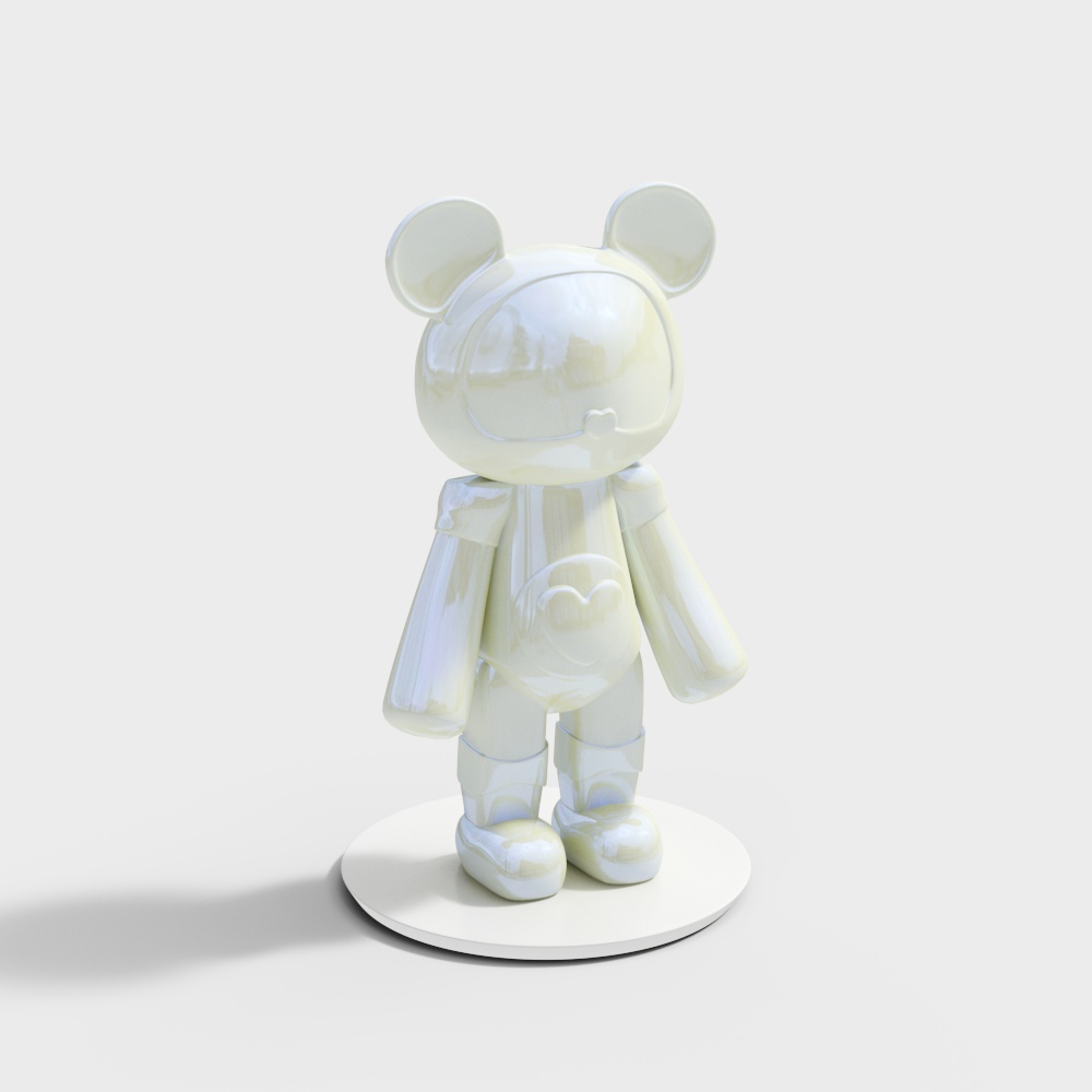 Glass Bear Low Poly 3D model