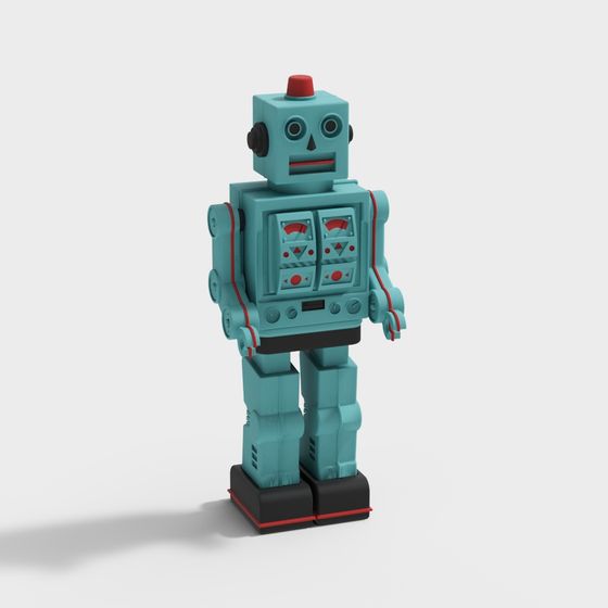 Retro Futuristic Robot 3D model