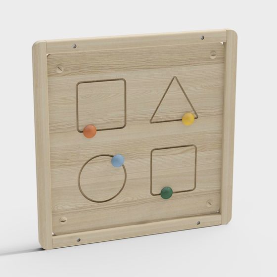Shapes Game Board 3D model