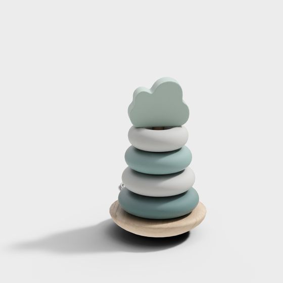 Balanced Tower Low-Poly 3D model for Creative Designs