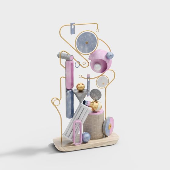 Abstract Geometric Sculpture 3D model for Creative Projects