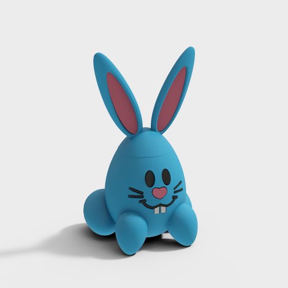 Cute Low-Poly 3D Bunny Model