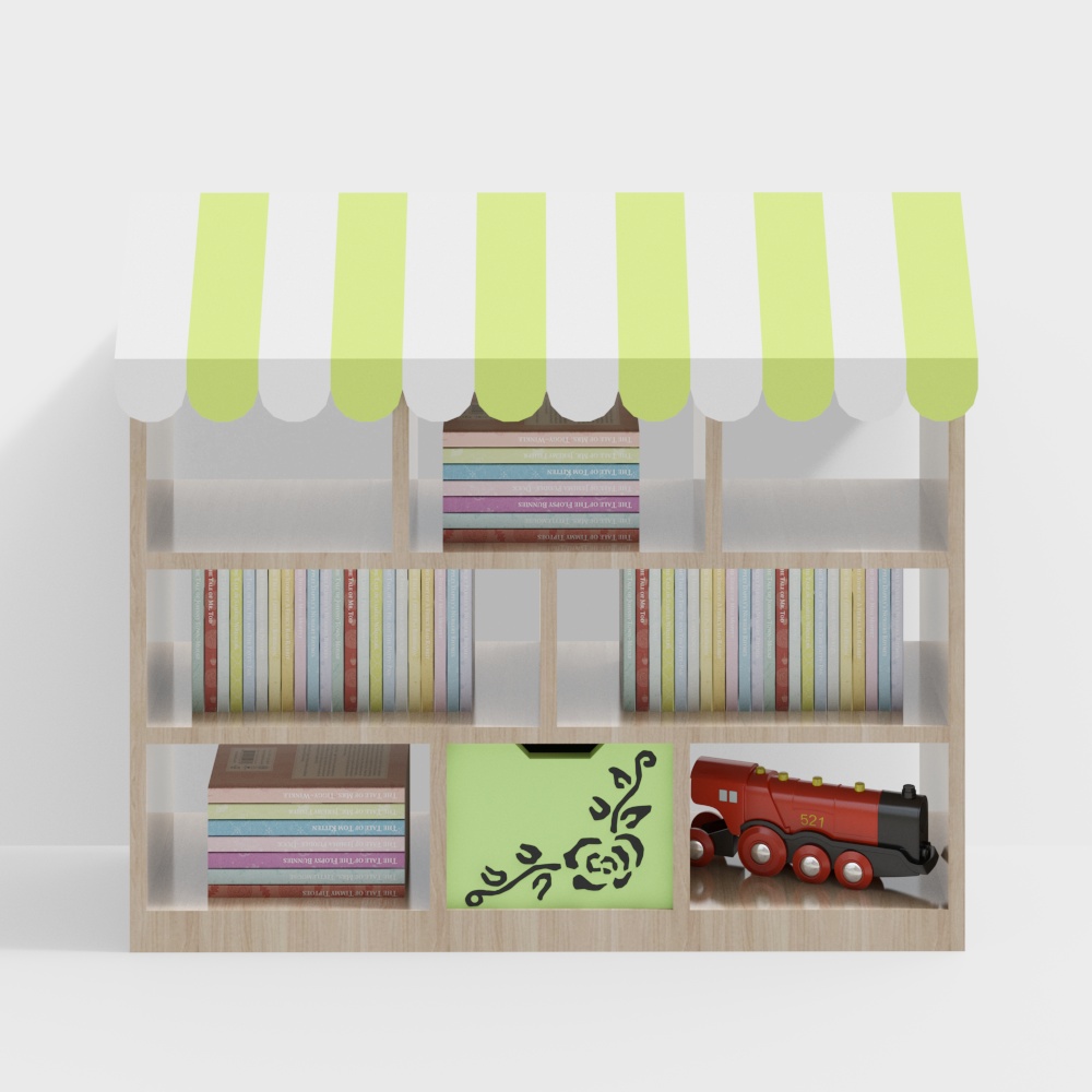 Kindergarten small bookshelf