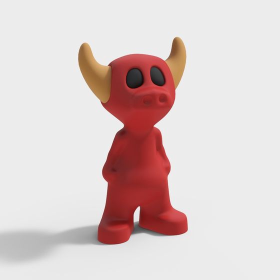 Charming 3D Demon Model for Creative Projects