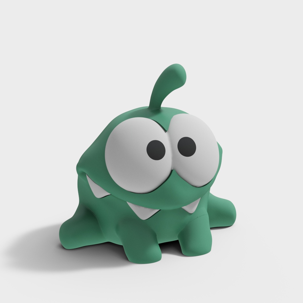 Charming Low-Poly Green Creature 3D model