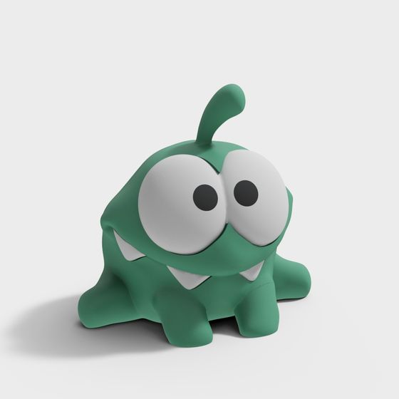 Charming Low-Poly Green Creature 3D model