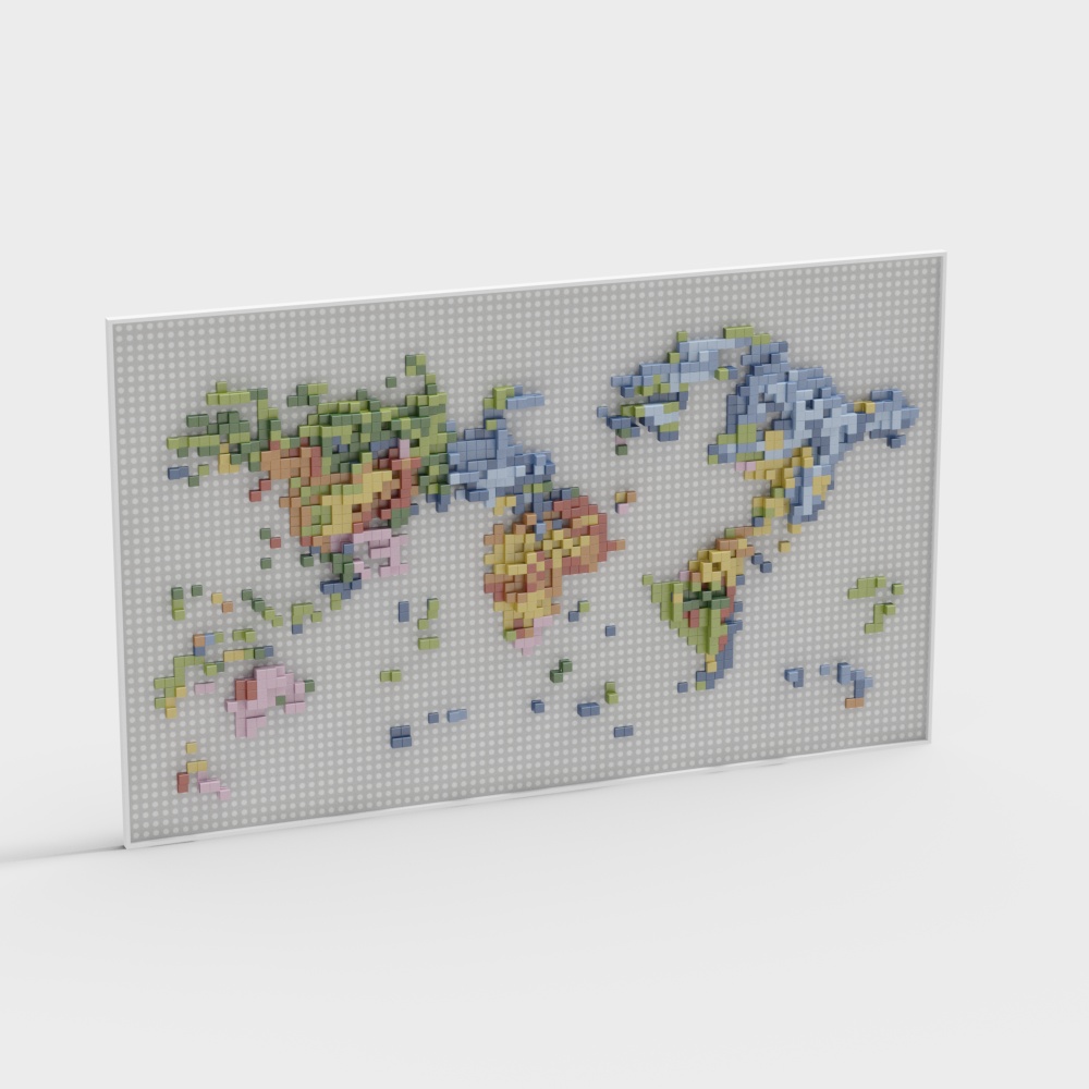 Children's Lego brick toy wall