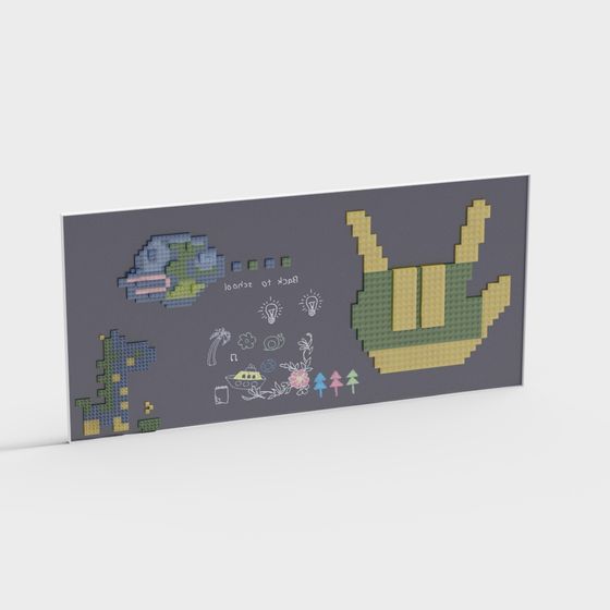 Retro Pixel Puzzle 3D model