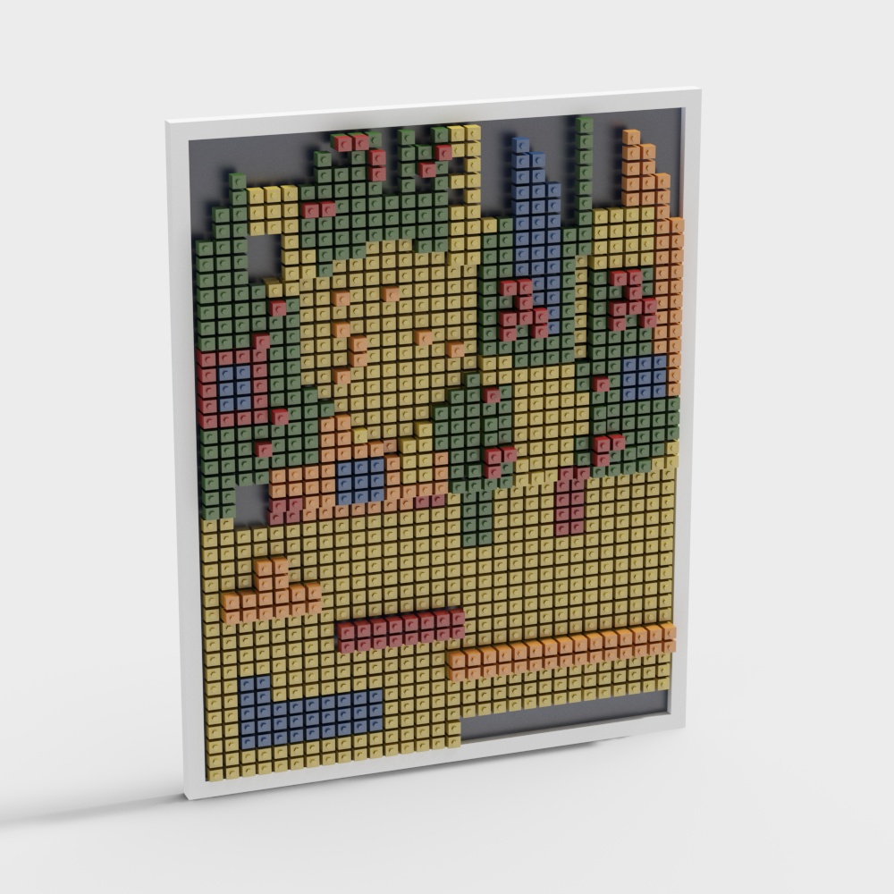 Children's Lego brick toy wall