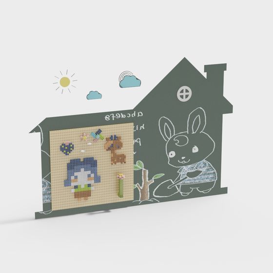 Chalkboard House 3D model