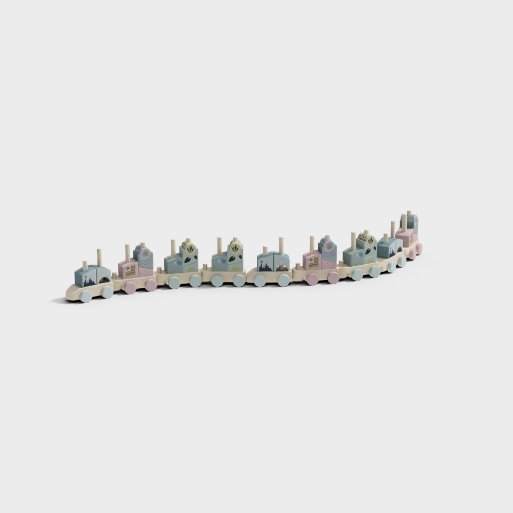Dreamy Little Train 3D model