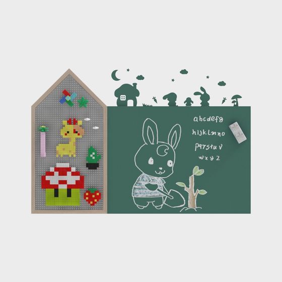 Magical Classroom 3D model for Children