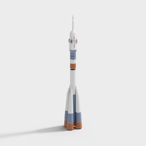 Cosmos Rocket 3D Model
