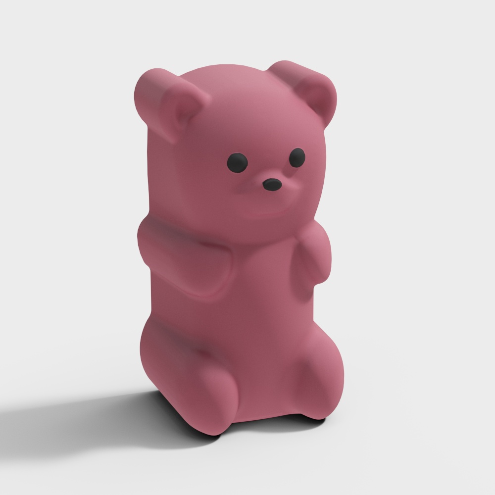 Cute Pink Bear 3D model for Creative Projects