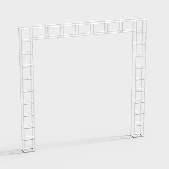 Minimalist Grid Archway 3D model