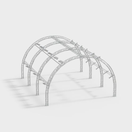 Curved Arch Stage 3D model