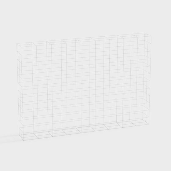 Stylish Low Polygon Grid Wall 3D Model