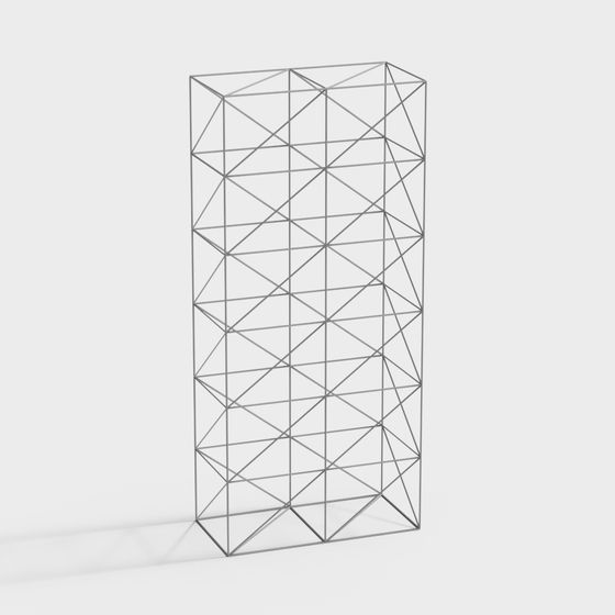 Grid Tower 3D model - Geometric Beauty for Modern Design