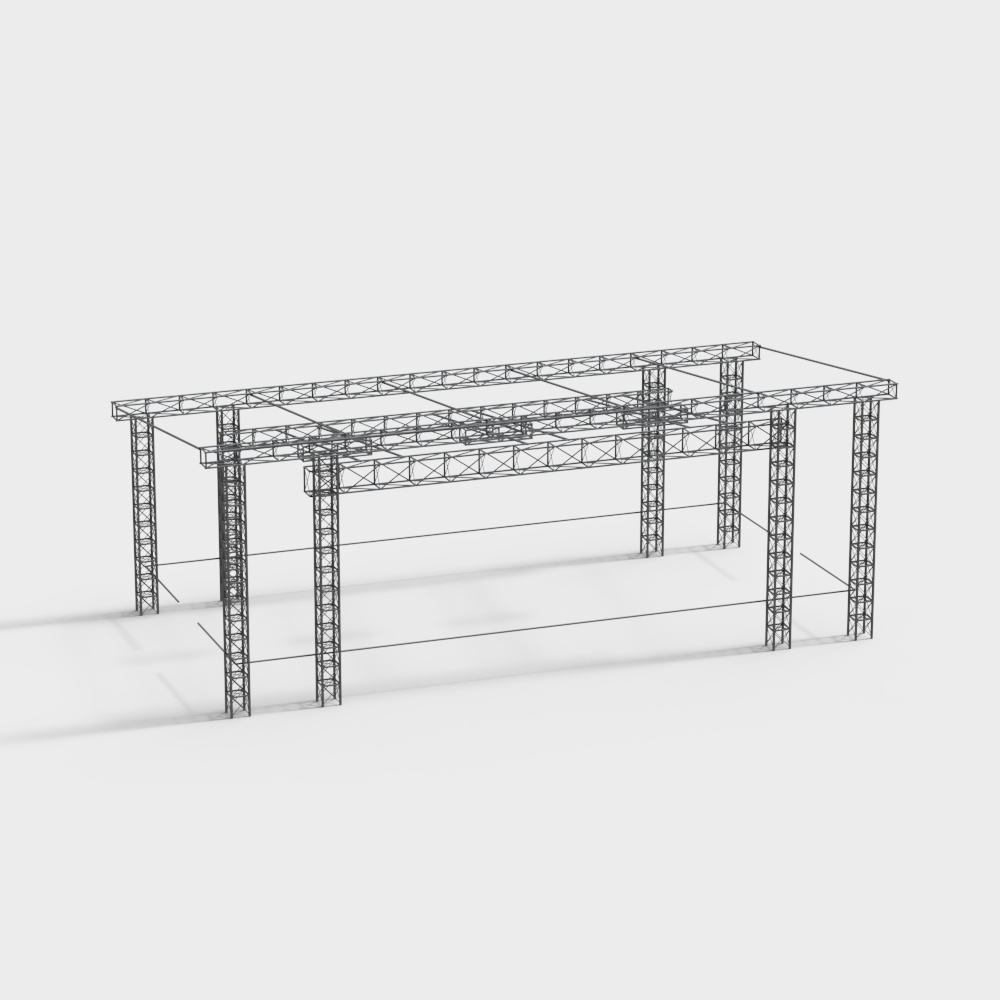 Industrial Aesthetic Metal Frame Structure 3D model