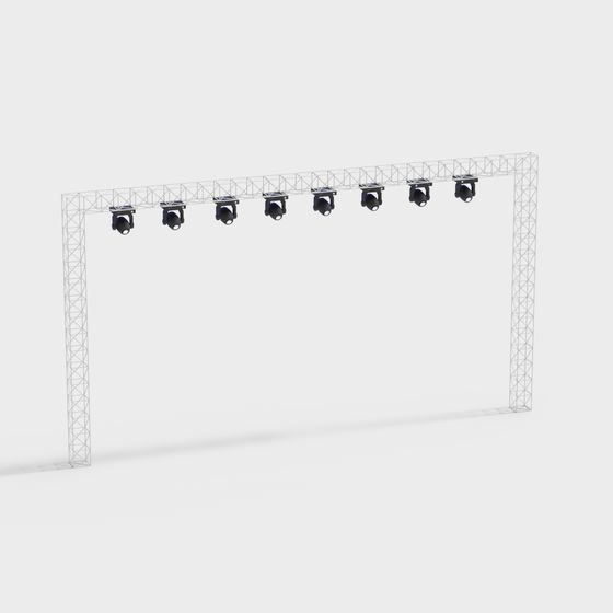 Low Poly Stage Lighting Rig 3D model