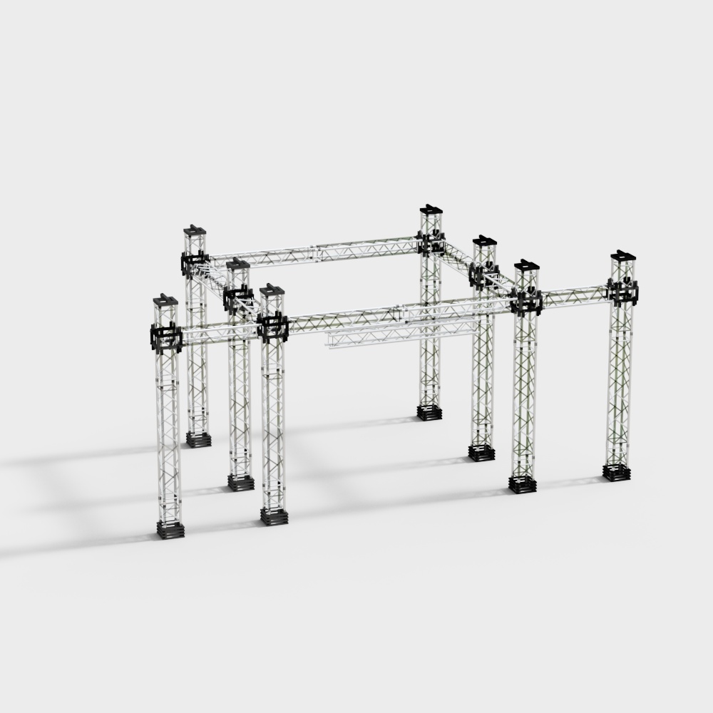 Industrial Frame 3D model with Low Poly Design