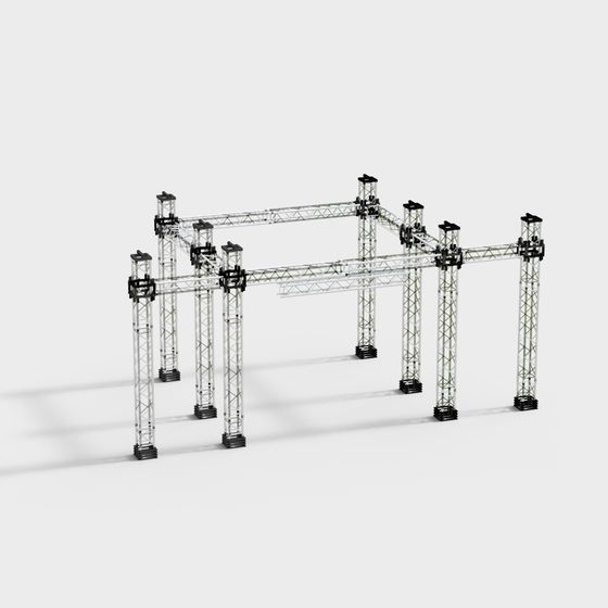 Industrial Frame 3D model with Low Poly Design