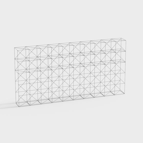 Grid Wall 3D model for Designers and Developers