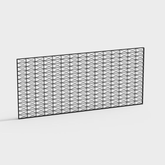 Elegant Geometric Screen 3D model for Creative Spaces