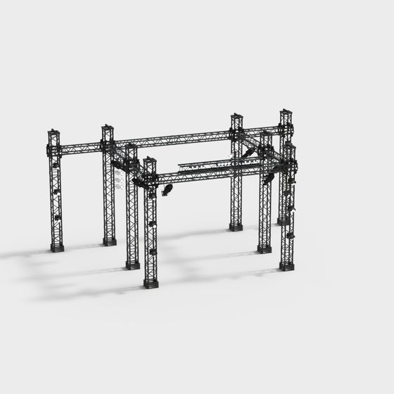 Industrial Steel Structure 3D Model