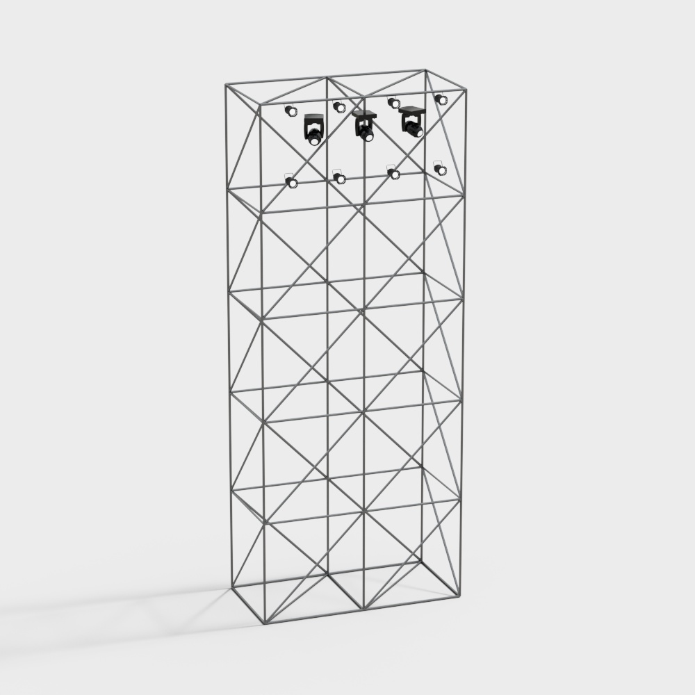 Three head spotlight light stand