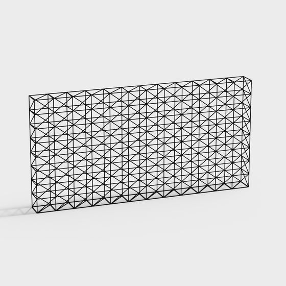 Grid Cube 3D model with Minimalist Design