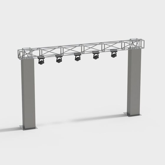 Stylish Stage Lighting Rack 3D model for Creative Projects