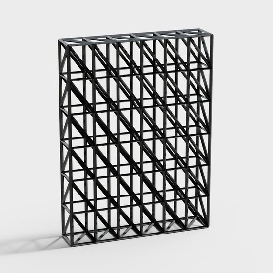 Grid Frame 3D model with Unique Geometric Aesthetics