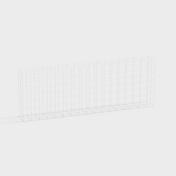 Grid Rectangular Prism 3D Model
