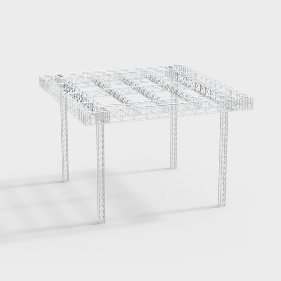 Futuristic Low Poly Framework 3D model