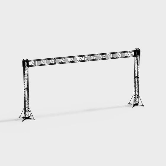 Industrial Crane 3D model in Low Poly Style