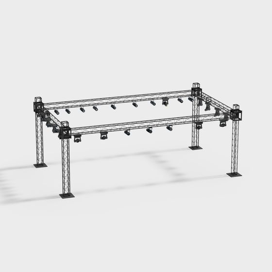 Striking Stage Lighting Frame 3D model