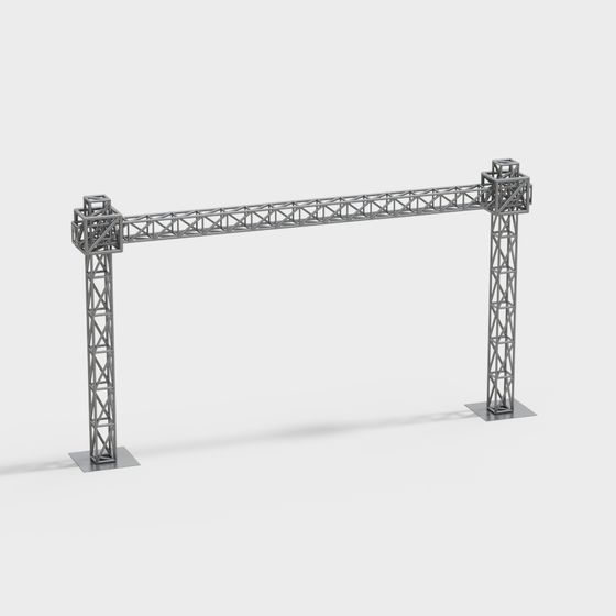 Industrial Truss Low Poly 3D model