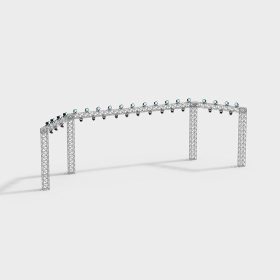Stunning Stage Lighting Truss 3D model