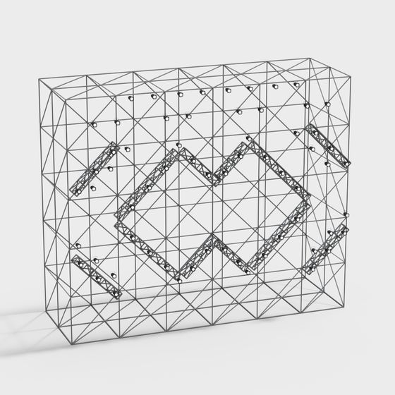Truss Grid 3D Model Design