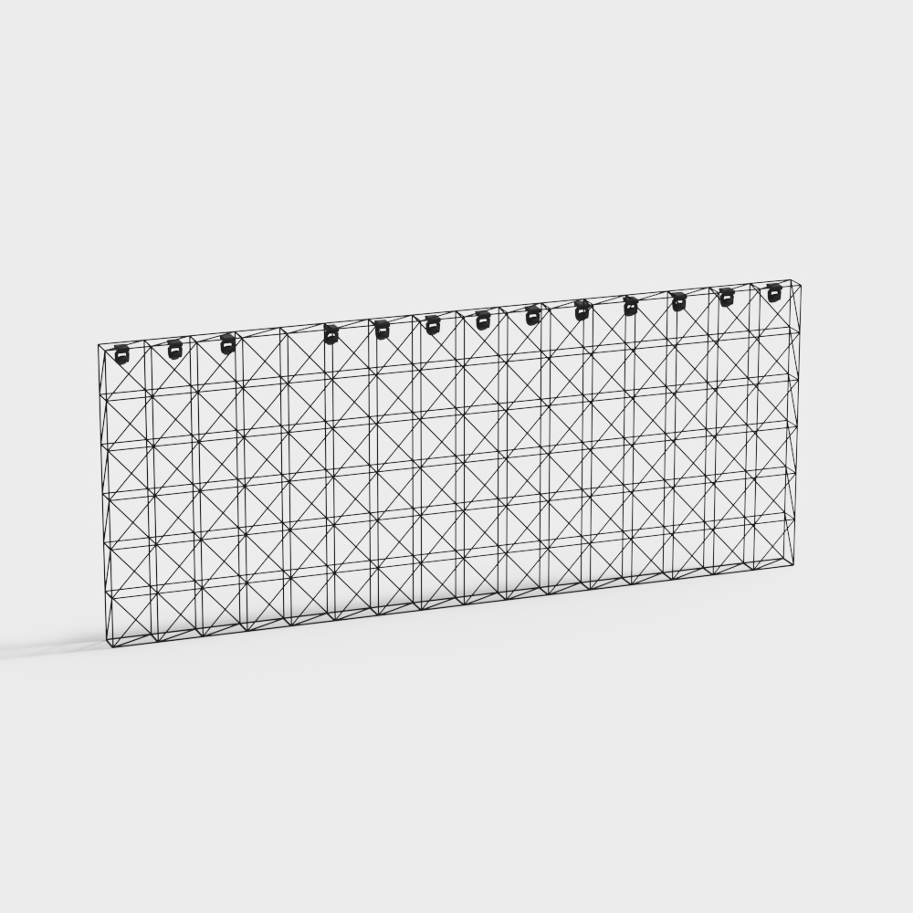Minimalist Grid Wall 3D Model