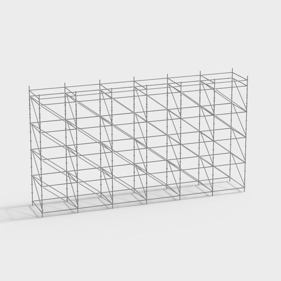 Low-Poly Metal Scaffolding 3D model