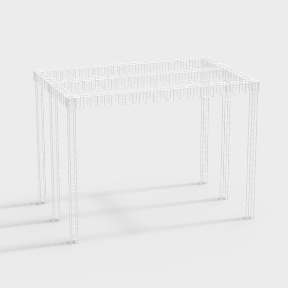 Minimalist Metal Frame Table 3D model