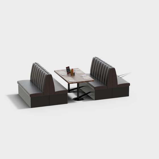 Urban Corner Café Seating 3D model